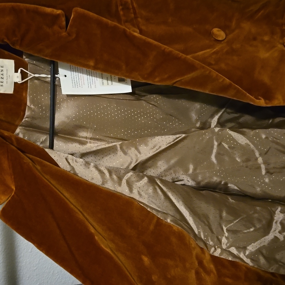 Sezane Michele Brown Velvet Jacket - Picture 13 of 13